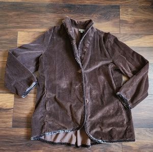 J.Jill Women's Brown Corduroy Blazer Jacket Size Large